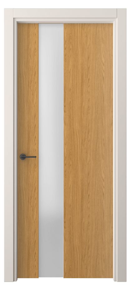 Межкомнатная дверь Фридом 4224 Ванильный дуб Сатинированное стекло Цена 34939 ₽ | Volhovec