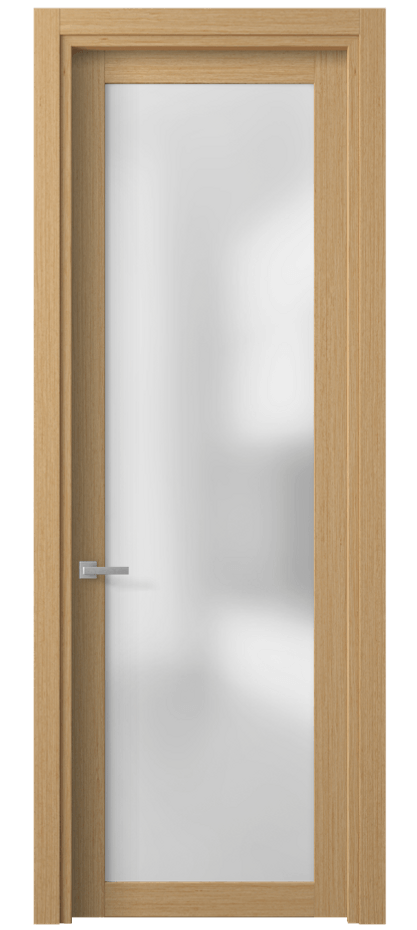 Межкомнатная дверь Планум 2102 Дуб песочный рифт Сатинированное стекло Цена 54039 ₽ | Volhovec