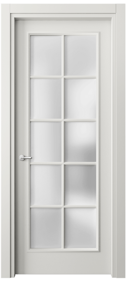 Межкомнатная дверь Париж 8102 Матовый серый Сатинированное стекло Цена 76999 ₽| Volhovec