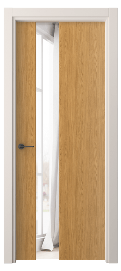 Межкомнатная дверь Фридом 4224 Ванильный дуб Двустороннее зеркало, триплекс Цена 36539 ₽ | Volhovec