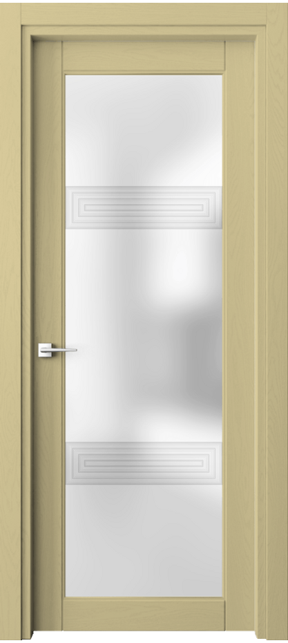 Межкомнатная дверь Эго 6112 Дуб белоснежный Сатинированное стекло "3Д" Цена 157999 ₽ | Volhovec