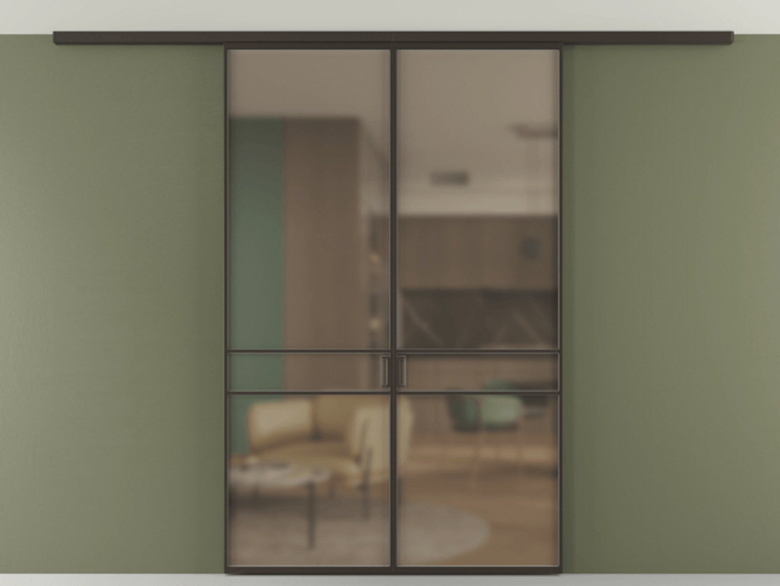 Перегородка Формато вдоль стены на потолок 2 створки АЛПР 040.02 Алюминий антрацит Сатинированное бронзовое стекло, триплекс. Цена 194876 ₽ 1. Полотно 2 шт. (800/2100 мм)
2. Комплект установки раздвижной системы
3. Базовый комплект фурнитуры
4.Ручка Рондо. Фабрика дверей Волховец 8 (800) 551 43 19 Перегородка Формато вдоль стены на потолок 2 створки АЛПР 040.02 Алюминий антрацит Сатинированное бронзовое стекло, триплекс Цена 194876 ₽ | Volhovec