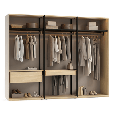 Мебель Гардеробные Модуле. Цвет Дуб Каселла натуральный. Материал ЛДСП древесный. Коллекция Идея 2. Картинка.