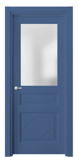 Дверь межкомнатная 6344 Отдалённо-синий RAL 5023. Цвет RAL Отдалённо-синий RAL 5023. Материал Гладкая эмаль. Коллекция Тоскана Ромбо. Картинка.
