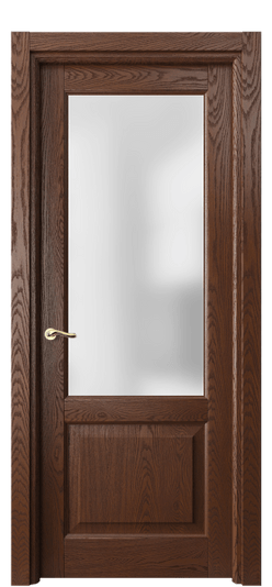 Дверь межкомнатная 0740 ДКЧ.Б САТ. Цвет Дуб коньячный брашированный. Материал Массив дуба брашированный. Коллекция Лигнум. Картинка.