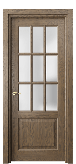 Дверь межкомнатная 0748 ДММ.Б САТ. Цвет Дуб мраморный брашированный. Материал Массив дуба брашированный. Коллекция Лигнум. Картинка.