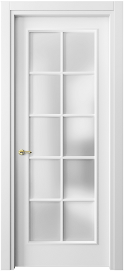 Дверь межкомнатная 8102 МБЛ САТ. Цвет Матовый белоснежный. Материал Гладкая эмаль. Коллекция Париж. Картинка.