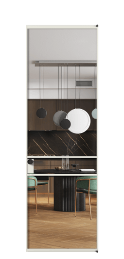 Дверь межкомнатная АЛПЛ040.02 Crystalvision АСР. Цвет Алюминий серый. Материал Алюминий в эмали. Коллекция Формато. Картинка.