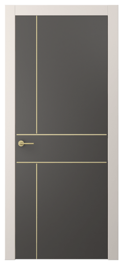 Дверь межкомнатная АКП 4209 ПЭГФ. Цвет ПЭТ графитовый. Материал ПЭТ. Коллекция Фридом. Картинка.