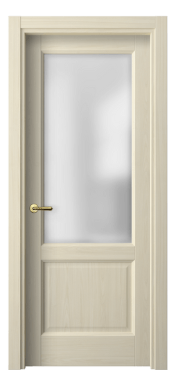 Дверь межкомнатная 1422 МОЯ САТ. Цвет Молочный ясень. Материал Сиплекс ламинатин. Коллекция Галант. Картинка.