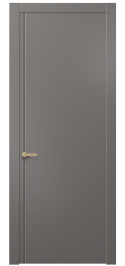 Дверь межкомнатная 8644 МКЛС . Цвет Матовый классический серый. Материал Гладкая эмаль. Коллекция Альба. Картинка.