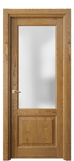 Дверь межкомнатная 0740 ДМД.Б САТ. Цвет Дуб медовый брашированный. Материал Массив дуба брашированный. Коллекция Лигнум. Картинка.