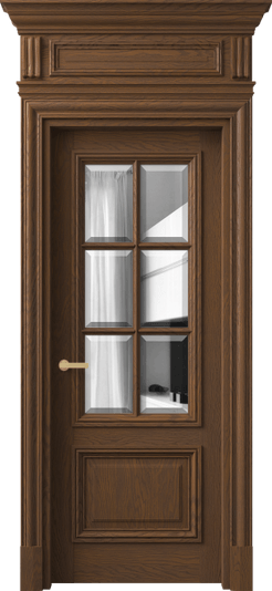 Дверь межкомнатная 7312 ДКШ.М ДВ ЗЕР Ф. Цвет Дуб каштановый матовый. Материал Массив дуба матовый. Коллекция Антик. Картинка.