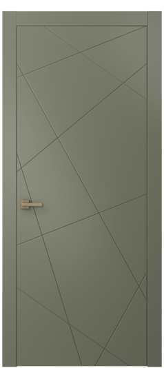 Дверь межкомнатная 8048 МОТ. Цвет Матовый оливковый тёмный. Материал Гладкая эмаль. Коллекция Линия. Картинка.