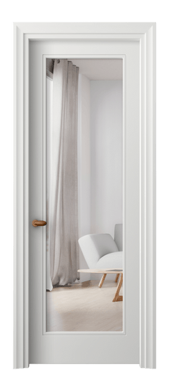 Дверь межкомнатная 8502 МССР ЗЕР. Цвет Матовый светло-серый. Материал Гладкая эмаль. Коллекция Эссе. Картинка.