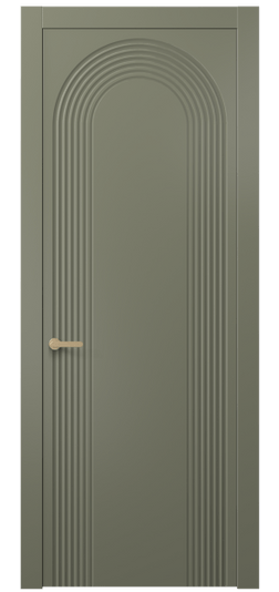 Дверь межкомнатная 8648 МОТ. Цвет Матовый оливковый тёмный. Материал Гладкая эмаль. Коллекция Альба. Картинка.