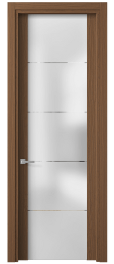Дверь межкомнатная 4114 МШНДШ ГРА. Цвет Дуб шоколадный матовый. Материал Мультишпон НатурВуд. Коллекция Планум. Картинка.