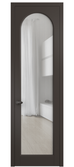 Дверь межкомнатная 6804 МАН MORU. Цвет Матовый антрацит. Материал Гладкая эмаль. Коллекция Палаццо. Картинка.