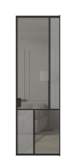 АЛПЛ041.21 ЧРН Серый сатин матовое + Серый прозрачное