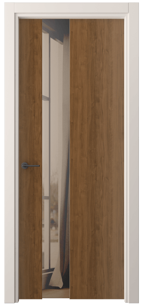 Дверь межкомнатная 4224 ЛОР ДВ ЗЕР БР. Цвет Лесной орех. Материал Ламинатин. Коллекция Фридом. Картинка.