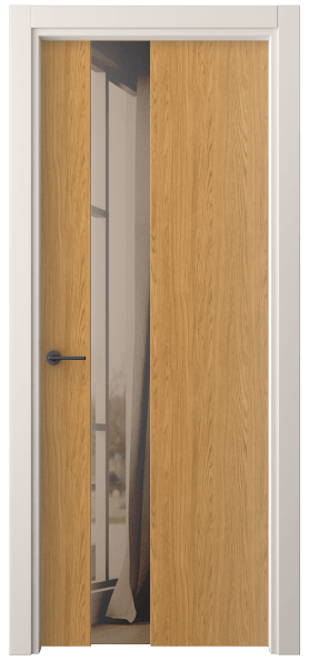 Дверь межкомнатная 4224 ВНД ДВ ЗЕР БР. Цвет Ванильный дуб. Материал Ламинатин. Коллекция Фридом. Картинка.