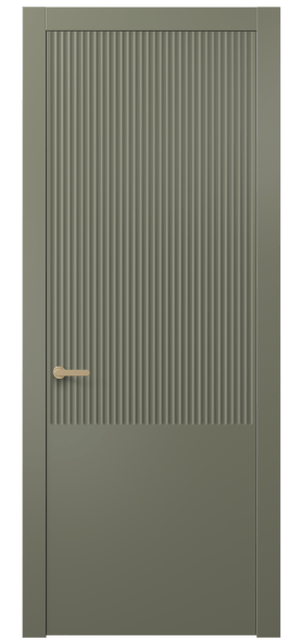 Дверь межкомнатная АКП 8646 МОТ. Цвет Матовый оливковый тёмный. Материал Гладкая эмаль. Коллекция Альба. Картинка.